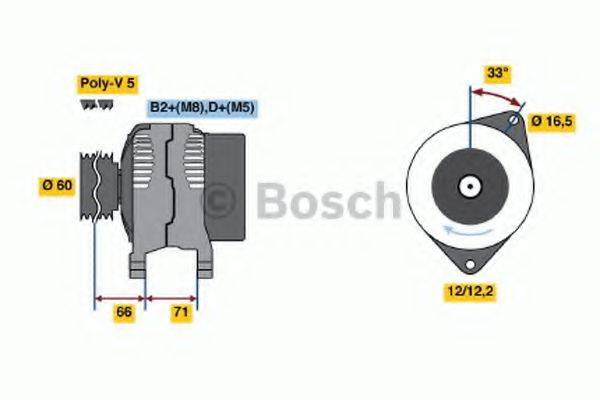 BOSCH 0124415037 Генератор