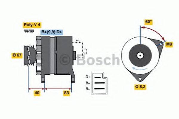 BOSCH 0986036611 Генератор