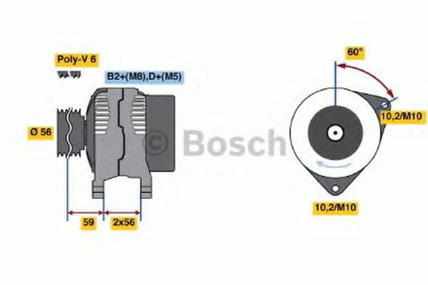 BOSCH 0986044430 Генератор