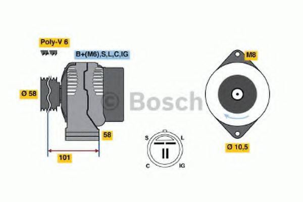 BOSCH 0986044511 Генератор