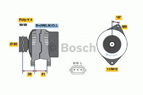 BOSCH 0986045811 Генератор