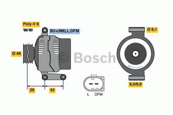 BOSCH 0986048750 Генератор