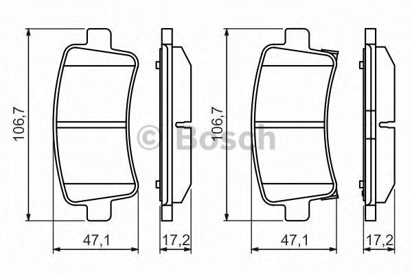 VAUXHALL 1605366 Комплект гальмівних колодок, дискове гальмо