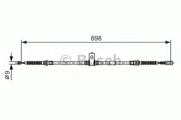 BOSCH 1987482398 Трос, стоянкова гальмівна система