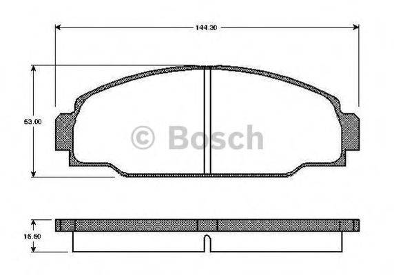 TOYOTA 0446525010 Комплект гальмівних колодок, дискове гальмо