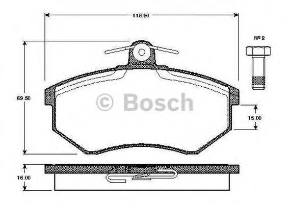 AUDI 854698151A Комплект гальмівних колодок, дискове гальмо