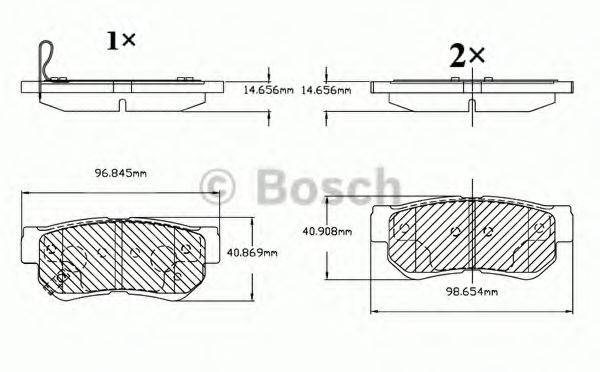 BOSCH F03B150070 Комплект гальмівних колодок, дискове гальмо