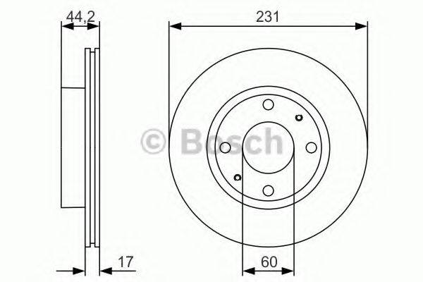 BOSCH 0986479R23 гальмівний диск