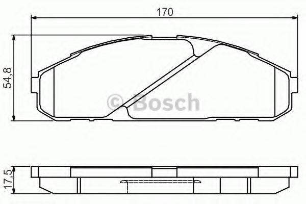 BOSCH 0986495171 Комплект гальмівних колодок, дискове гальмо