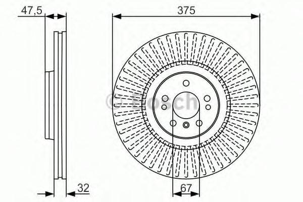 BOSCH 0986479A26 гальмівний диск