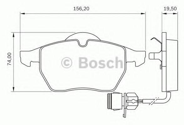 BOSCH 0986BB0147 Комплект гальмівних колодок, дискове гальмо