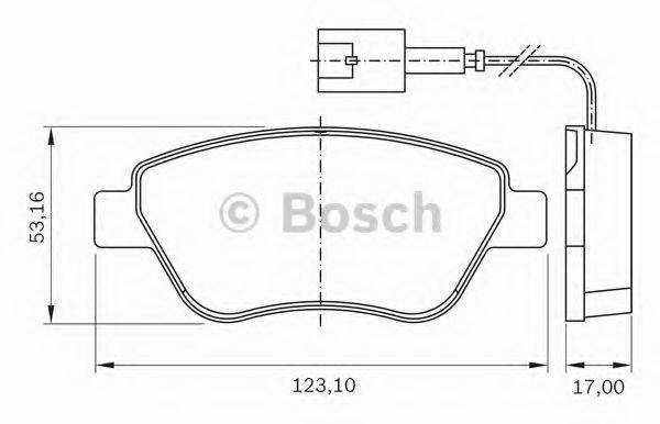 BOSCH 0986BB0516 Комплект гальмівних колодок, дискове гальмо