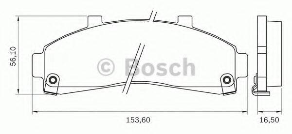 BOSCH 0986BB0703 Комплект гальмівних колодок, дискове гальмо