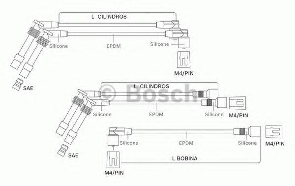 BOSCH F00099C013 Комплект дротів запалювання