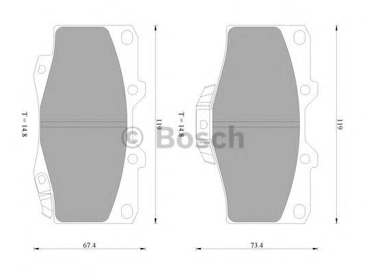 MAZDA 1V0R3328Z Комплект гальмівних колодок, дискове гальмо