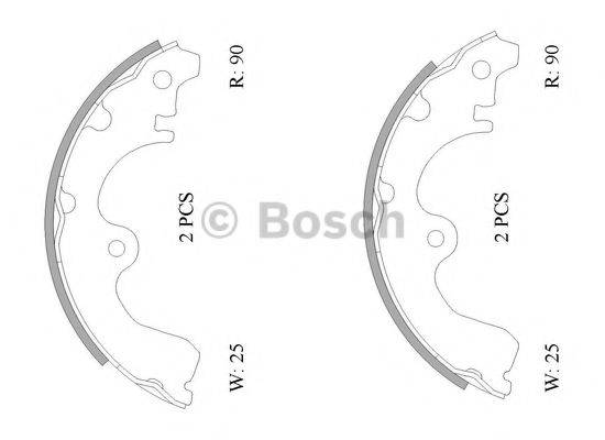 BOSCH 0986AB0094 Комплект гальмівних колодок