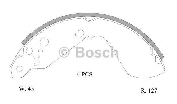 BOSCH 0986AB0857 Комплект гальмівних колодок