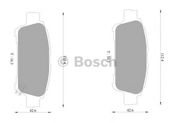 BOSCH 0986AB1400 Комплект гальмівних колодок, дискове гальмо