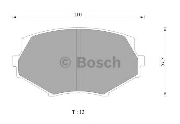 BOSCH BP2454 Комплект гальмівних колодок, дискове гальмо