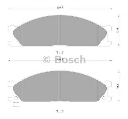 BOSCH BP2467 Комплект гальмівних колодок, дискове гальмо