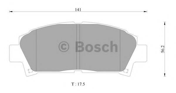 BOSCH 0986AB2191 Комплект гальмівних колодок, дискове гальмо