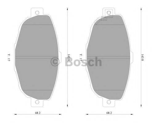 BOSCH 0986AB2120 Комплект гальмівних колодок, дискове гальмо