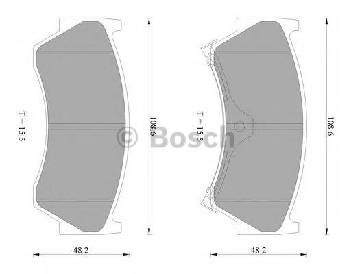 BOSCH 0986AB2253 Комплект гальмівних колодок, дискове гальмо