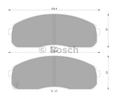 BOSCH BP3051 Комплект гальмівних колодок, дискове гальмо
