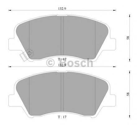 BOSCH 0986AB1292 Комплект гальмівних колодок, дискове гальмо