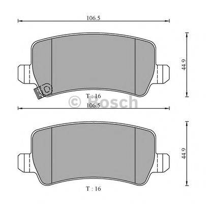 BOSCH 0986AB3132 Комплект гальмівних колодок, дискове гальмо