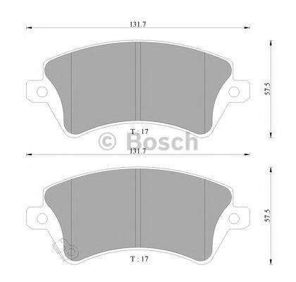 BOSCH 0986AB9095 Комплект гальмівних колодок, дискове гальмо