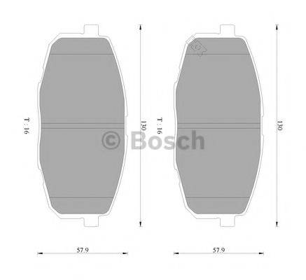 BOSCH 0986AB9141 Комплект гальмівних колодок, дискове гальмо