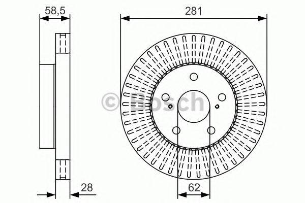 BOSCH 0986479U08 гальмівний диск