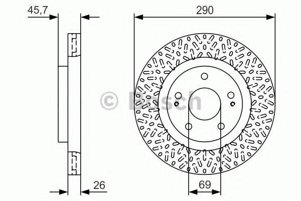 BOSCH 0986479U80 гальмівний диск