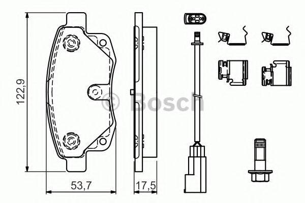 BOSCH 0986494614 Комплект гальмівних колодок, дискове гальмо