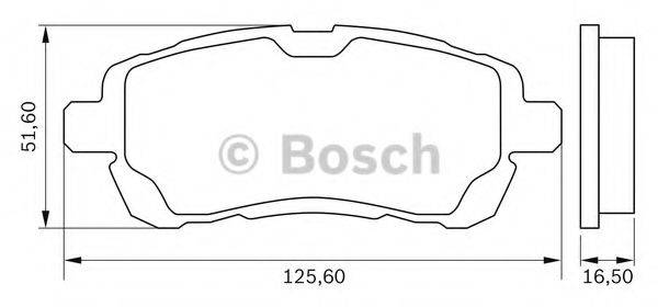 BOSCH 0986BB0952 Комплект гальмівних колодок, дискове гальмо