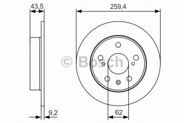 BOSCH 0986479C44 гальмівний диск