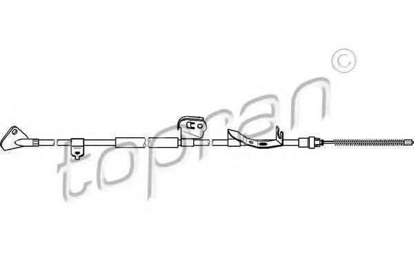 TOPRAN 721668 Трос, стоянкова гальмівна система