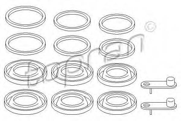 TOPRAN 113495 Ремкомплект, гальмівний супорт