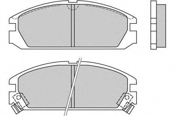 E.T.F. 120349 Комплект гальмівних колодок, дискове гальмо