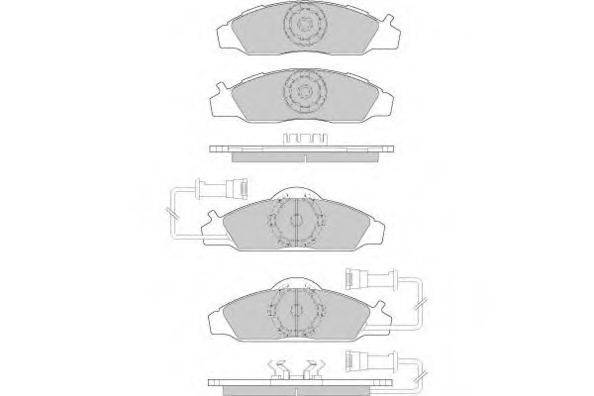 E.T.F. 23233 Комплект гальмівних колодок, дискове гальмо
