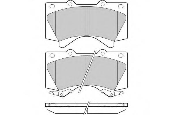 E.T.F. 121381 Комплект гальмівних колодок, дискове гальмо