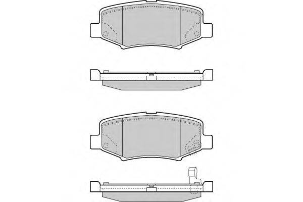 E.T.F. 121398 Комплект гальмівних колодок, дискове гальмо
