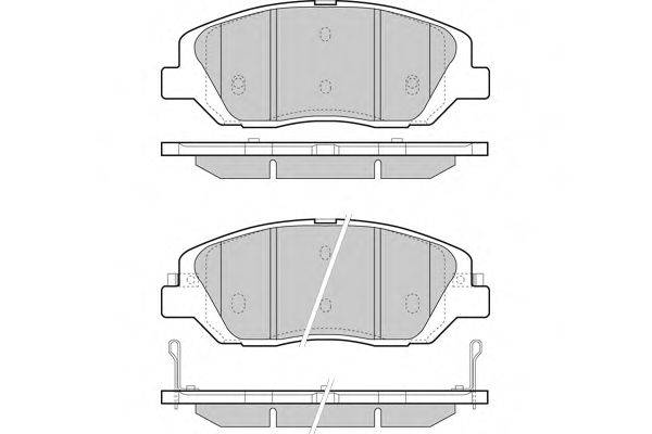 E.T.F. 121492 Комплект гальмівних колодок, дискове гальмо