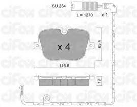 CIFAM 8228370K Комплект гальмівних колодок, дискове гальмо