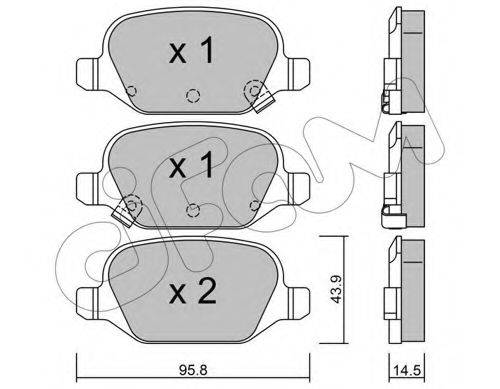 CIFAM 8223245 Комплект гальмівних колодок, дискове гальмо