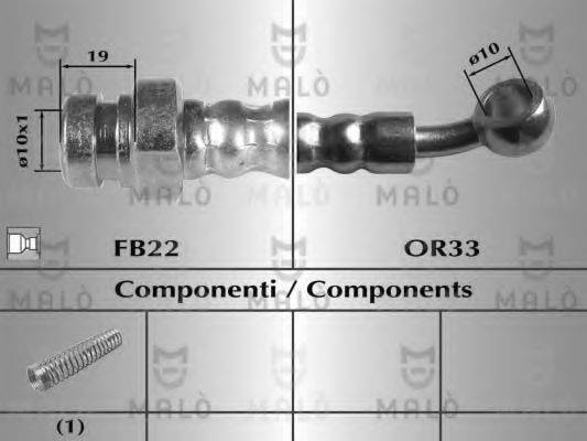 MALO 80902 Гальмівний шланг