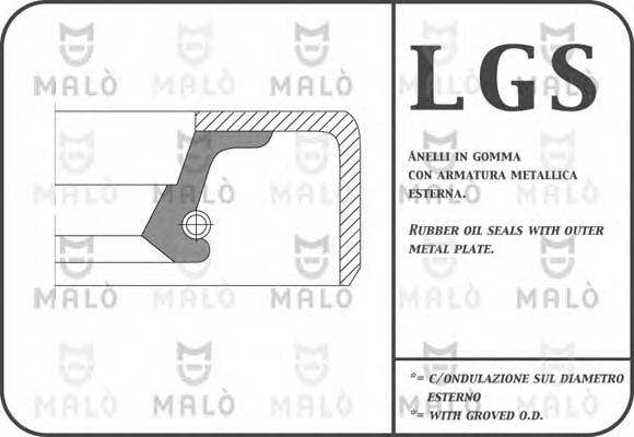 MALO 865 Кільце ущільнювача, ступиця колеса