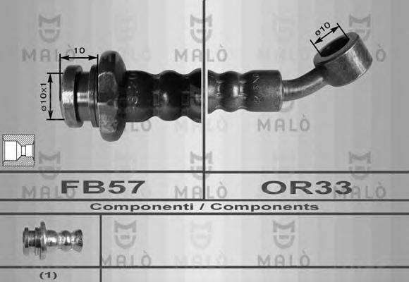 MALO 8993 Гальмівний шланг