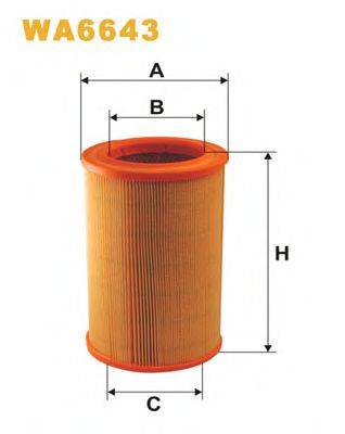 WIX FILTERS WA6643 Повітряний фільтр